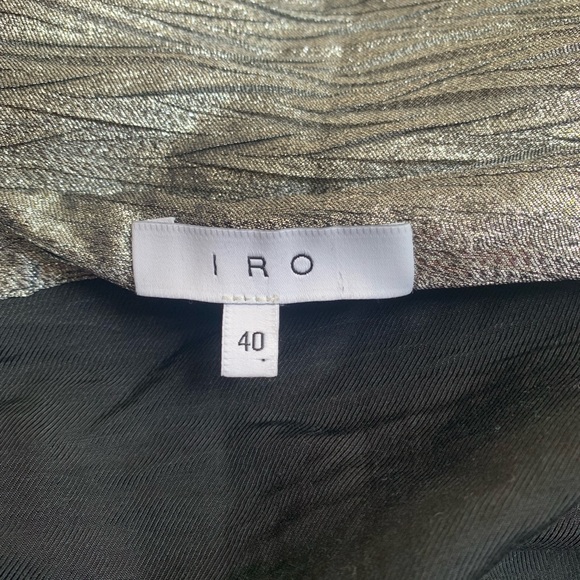 IRO PARIS Frisus Metallic Silver Mini Skirt size 40 eu - Picture 6 of 10